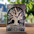 White & Black Tree Of Life Leather Journal