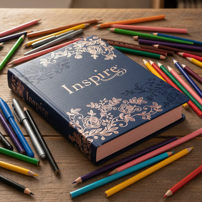 NLT Inspire Bible - Navy Hardcover