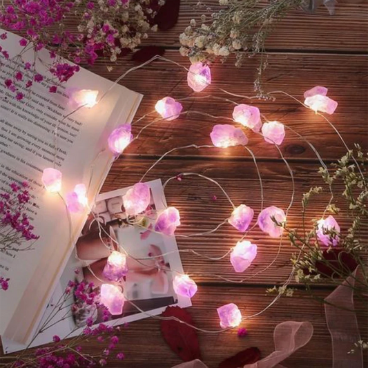 Rose Quartz Crystal Fairy Lights 🌸💗✨