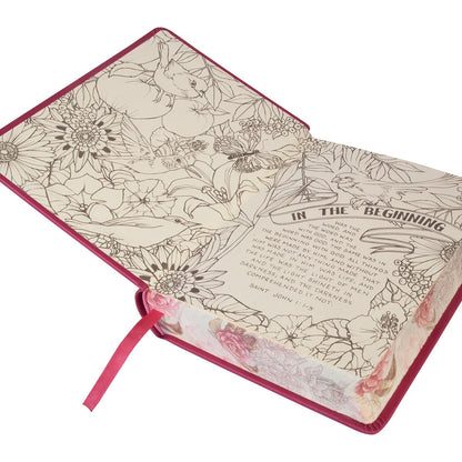 KJV My Creative Bible - Pink Faux Leather Hardcover