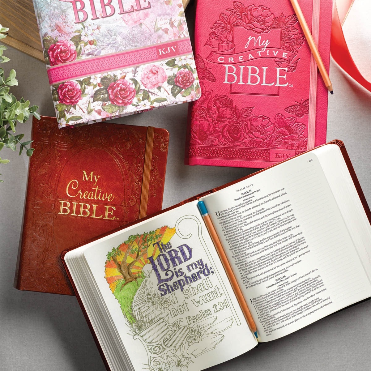 KJV My Creative Bible - Pink Faux Leather Hardcover