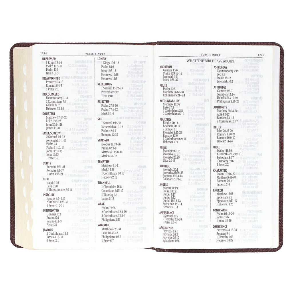 KJV Giant Print Bible - Dark Brown Faux Leather Flexcover
