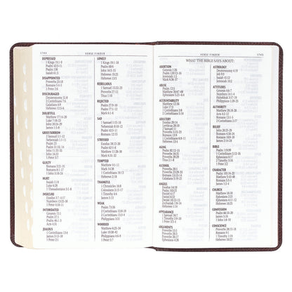 KJV Giant Print Bible - Dark Brown Faux Leather Flexcover