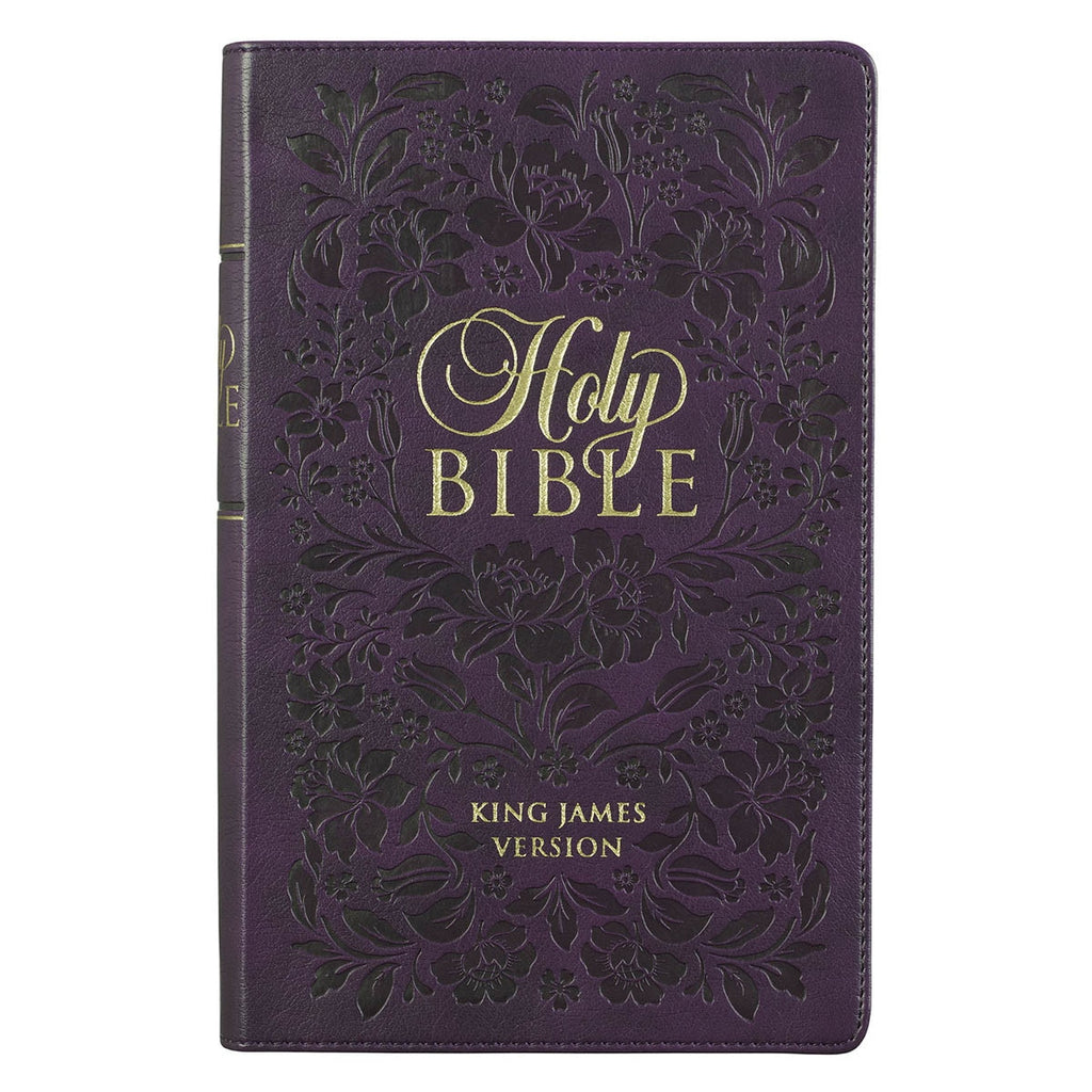 KJV Giant Print Bible - Purple Faux Leather Flexcover