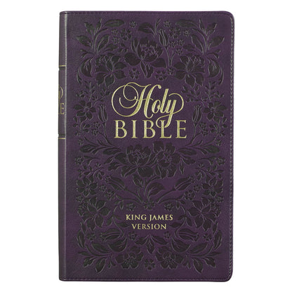 KJV Giant Print Bible - Purple Faux Leather Flexcover