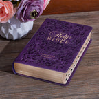 KJV Giant Print Bible - Purple Faux Leather Flexcover
