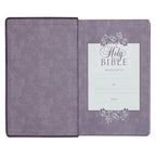 KJV Giant Print Bible - Purple Faux Leather Flexcover