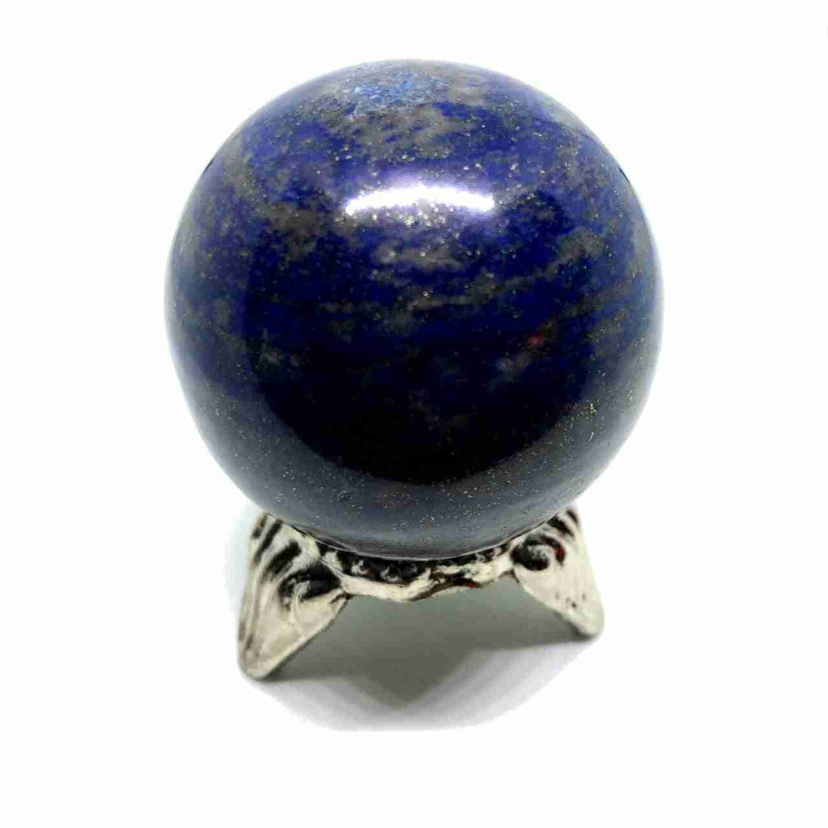 Lapis Lazuli Sphere with Silver-Tone Stand