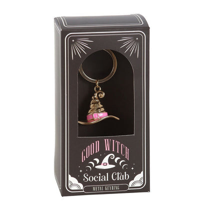 Pink Witch Hat Keyring